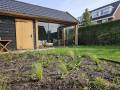 Tuin met schuur en flagstones in Zwolle 5